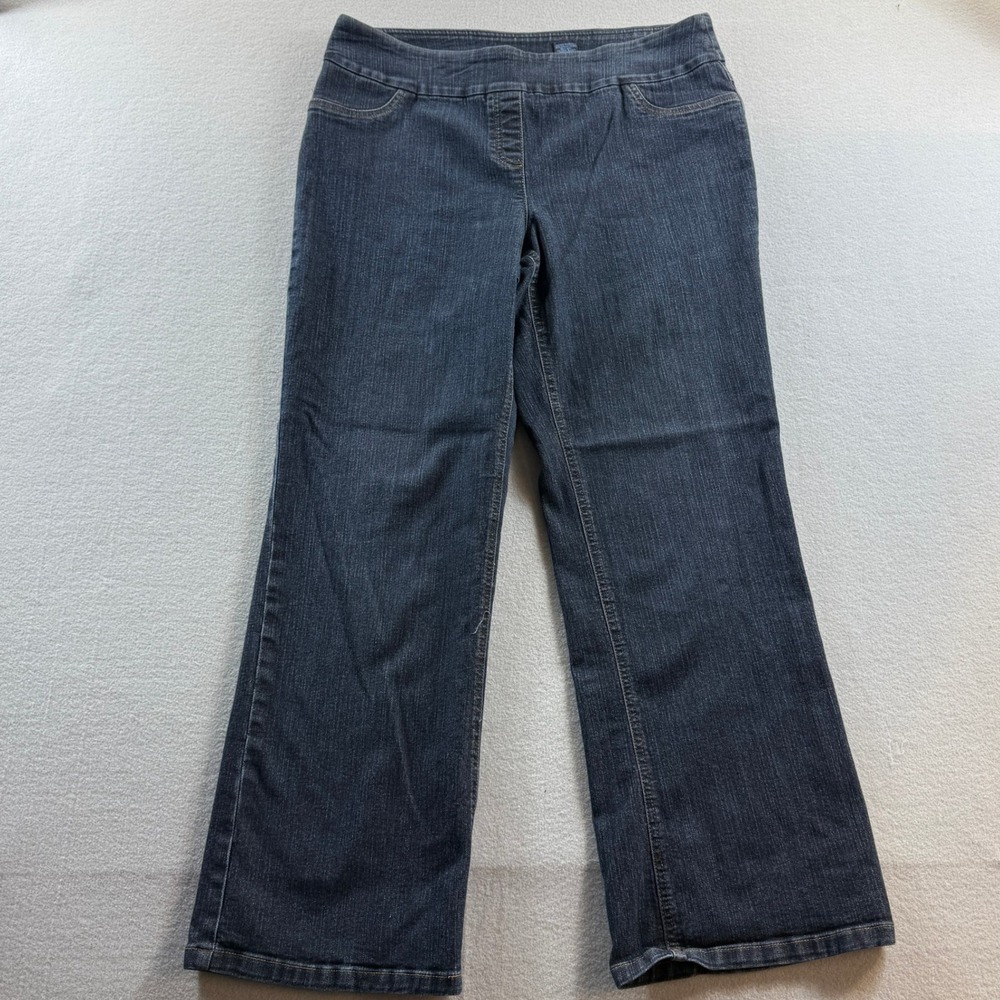 Westbound Jeans Womens 14 Blue Pull On Stretch Straight Leg 36x29